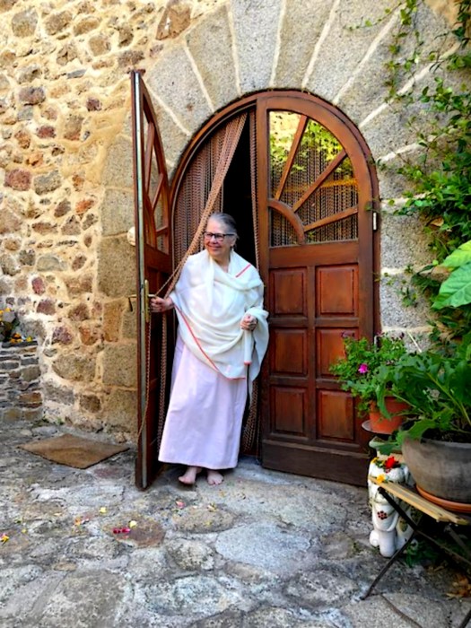 Shri ShantiMayi at her ashram in the French Pyrenées